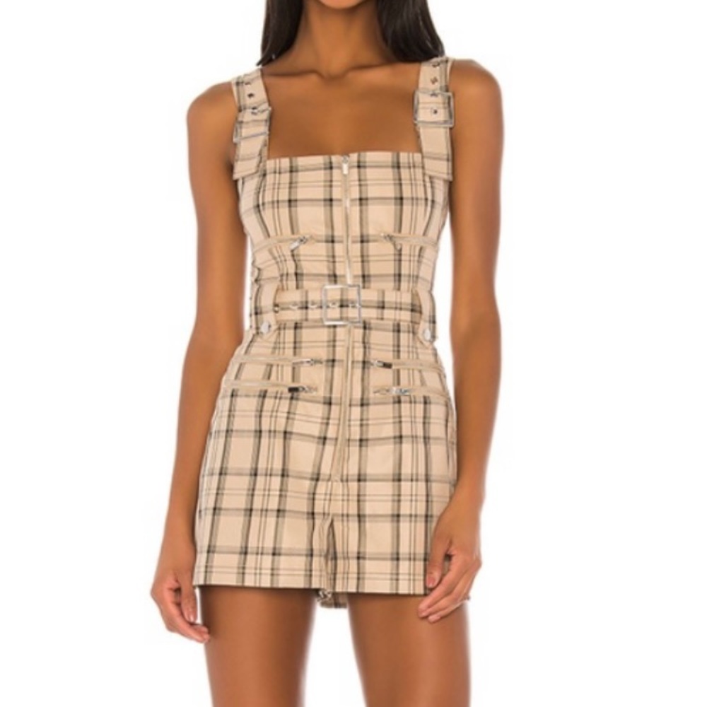 We Wore What Moro Short Overalls in Khaki